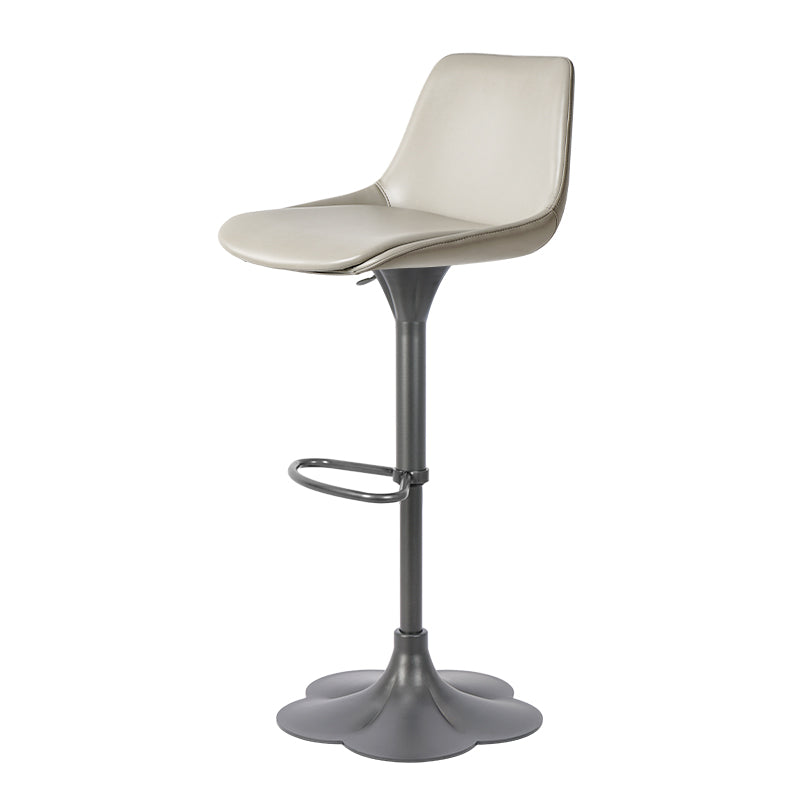 Heduedmobel store Meirou PU Leather HD-7730 bar chair with sleek black finish and modern design, shown from side angle.
