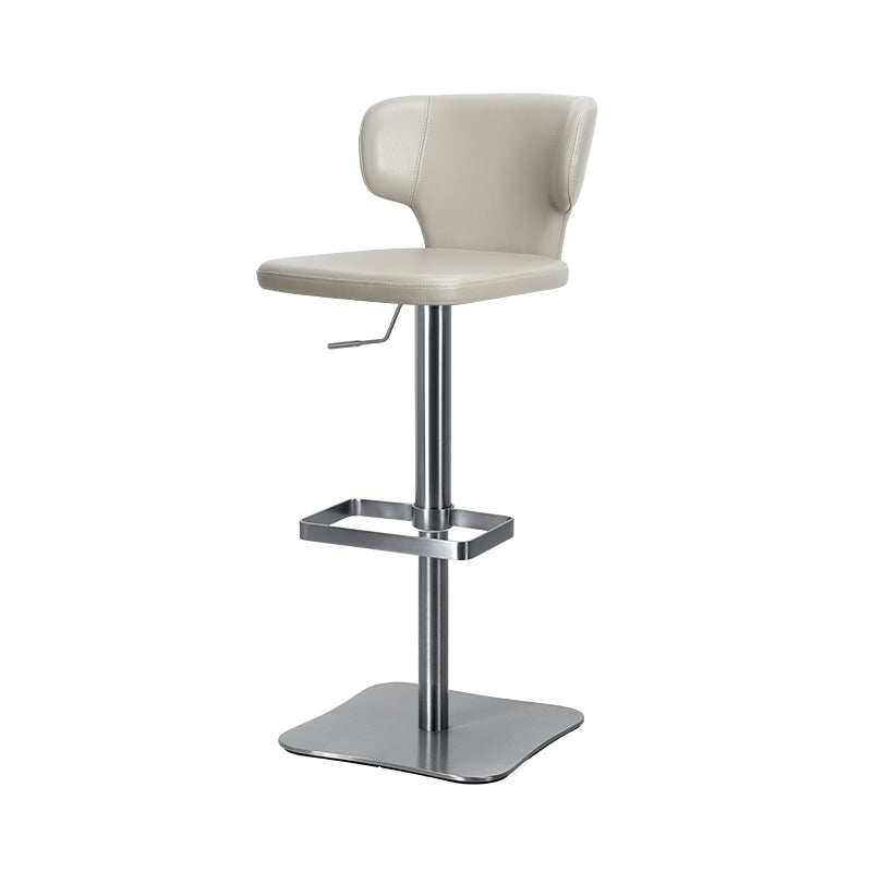 Plain-grain Cowhide HD-7567 bar chair by Heduedmobel, showcasing a sleek, modern design with a sturdy frame and textured upholstery.