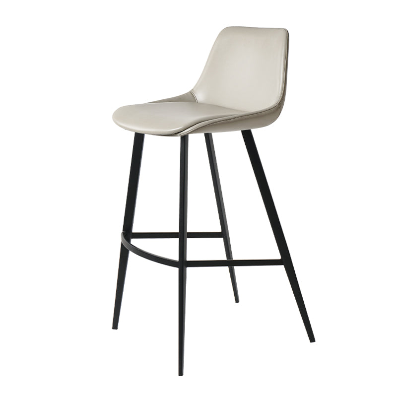 Heduedmobel HD-7525 Meirou PU Leather bar chair with cushioned seat and backrest, modern design in black.