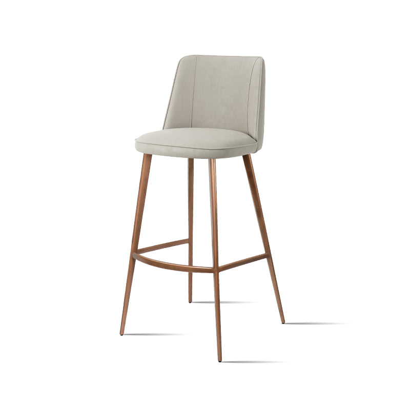 Meibao PU leather bar chair HD-7677 with cushioned seat and backrest, black finish, modern design, and sturdy metal frame.
