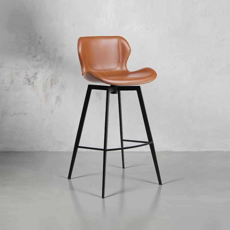 Heduen Möbel HD-7112 bar chair in Crazy Horse PU leather, featuring a sleek design and comfortable seating.