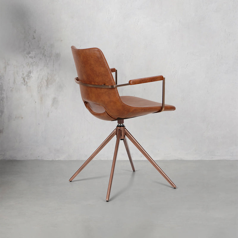 Leisure chair in Crazy Horse PU leather, featuring a sleek design and comfortable seating by Heduedmobel.