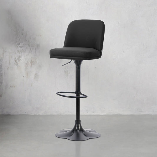 Heduedmobel HD-7589 Meimei PU leather bar chair with sleek design and sturdy metal legs, ideal for modern bar or kitchen settings.