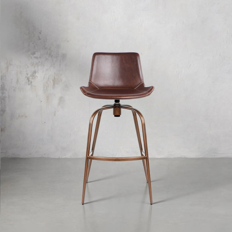 Oiled waxed cowhide HD-7318 bar chair with a stylish design and comfortable seating from Heduedmobel.