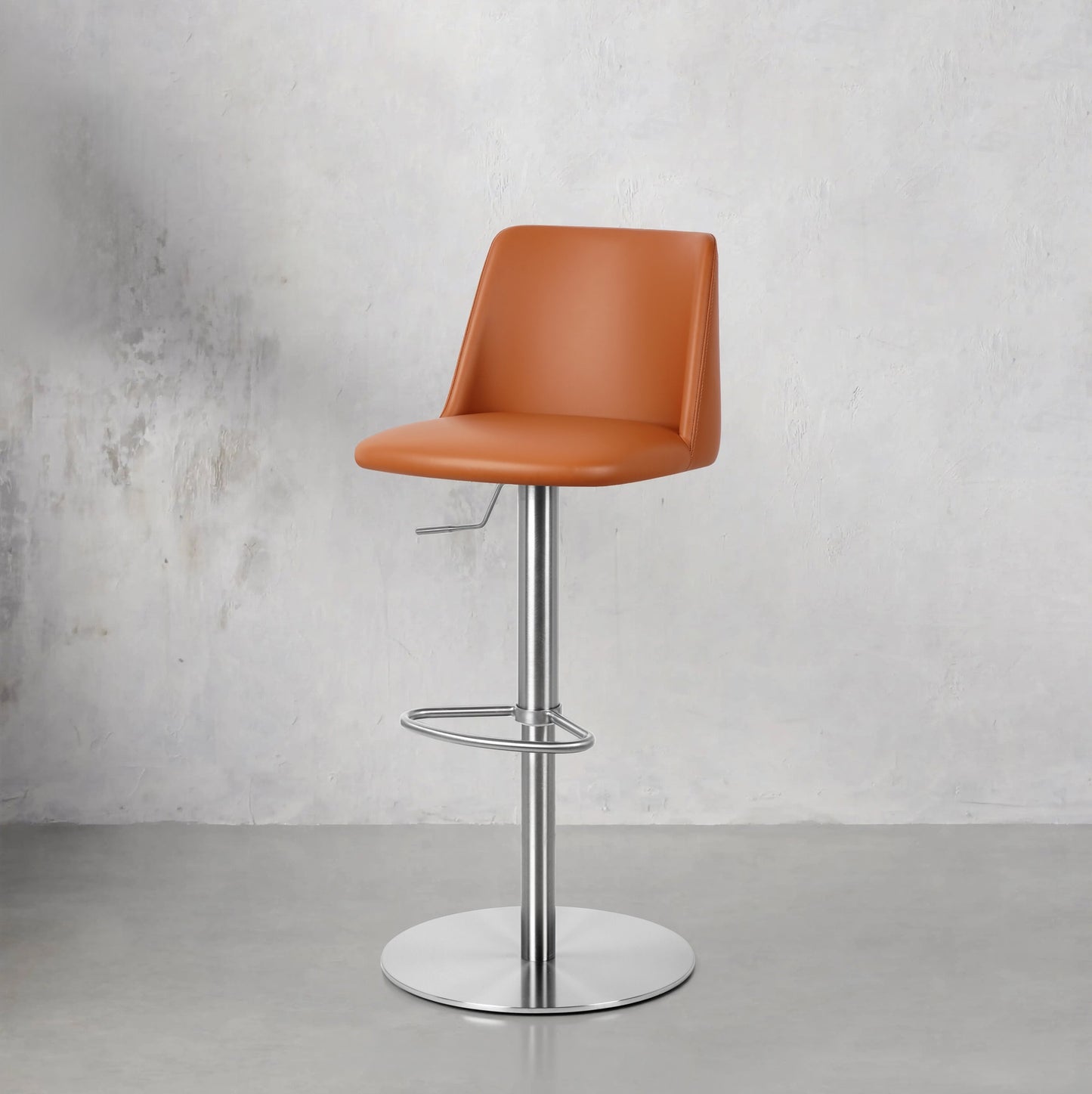 Heduen Möbel Meirou PU Leather HD-7383 bar chair with sleek design and cushioned seat in a modern setting.