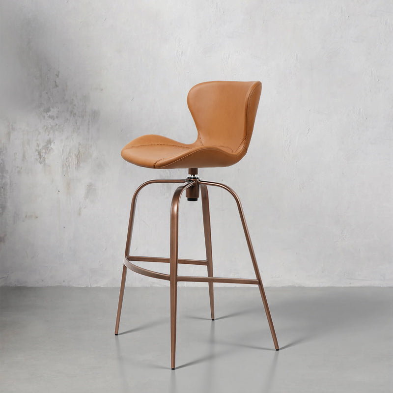 Embossed Cowhide HD-7296 bar chair by Heduedmobel, featuring a stylish design and textured leather upholstery.