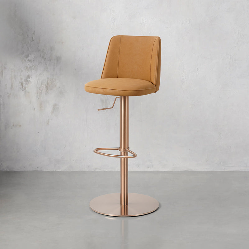 Meibao PU leather bar chair with cushioned seat and metal frame, modern design for stylish bar or kitchen seating