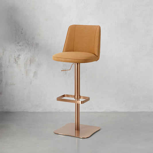 Meibao HD-7679 PU leather bar chair with sleek design and sturdy metal frame, ideal for modern bar or kitchen settings.