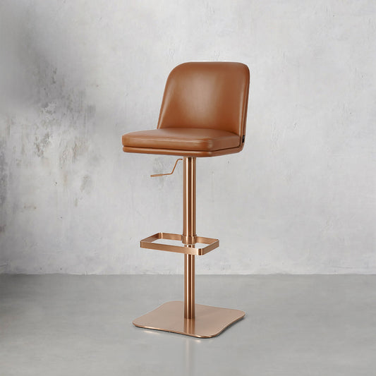Plain-grain cowhide bar chair HD-7510 with a sleek design and comfortable seat from Heduedmobel.