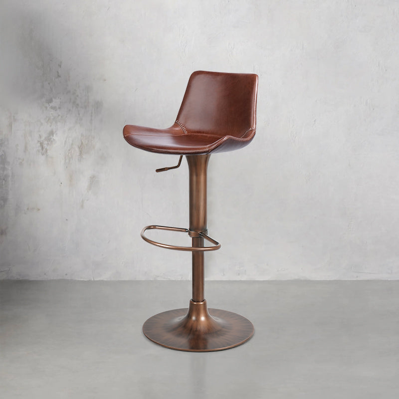 Oiled waxed cowhide bar chair HD-7257 with a sleek design and comfortable seating from Heduedmobel.
