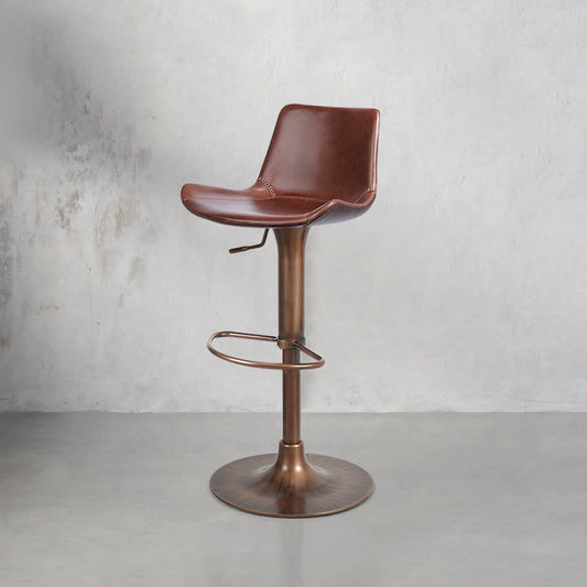 Oiled waxed cowhide bar chair HD-7257 with a sleek design and comfortable seating from Heduedmobel.