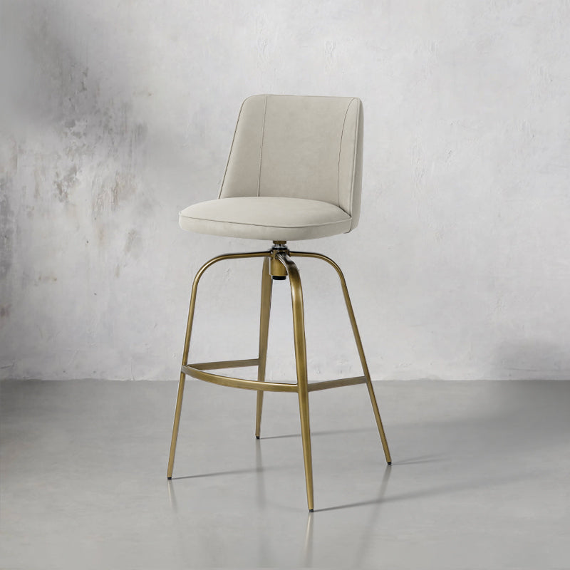 Leather bar chair by Heduedmobel, HD-7678 Meibao PU Leather, with a sleek black cushioned seat and sturdy metal legs.
