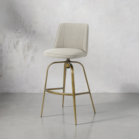Leather bar chair by Heduedmobel, HD-7678 Meibao PU Leather, with a sleek black cushioned seat and sturdy metal legs.