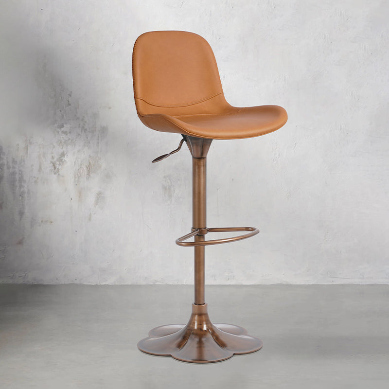 Embossed Cowhide HD-7587 Heduedmobel bar chair with textured leather upholstery and modern design.