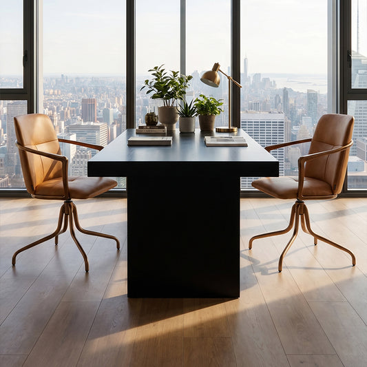 Heduedmobel store leisure chair with Mohair, Huabao PU leather, and full grain leather upholstery, modern design, in a cozy room setting