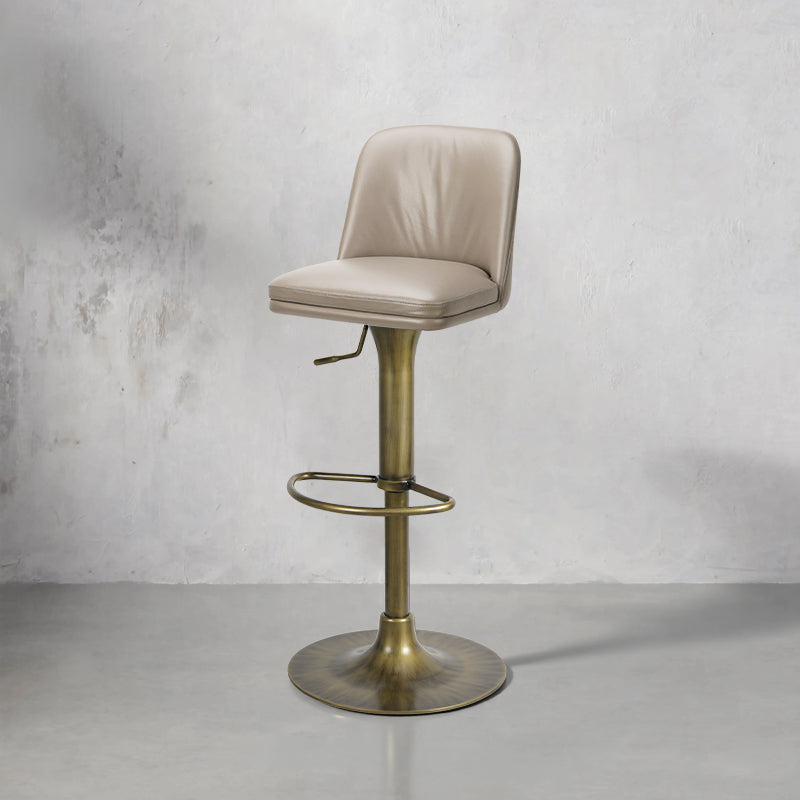 Plain-grain cowhide bar chair HD-7208 by Heduen Möbel featuring a sleek design and comfortable seating.