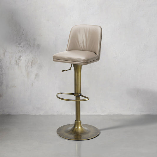 Plain-grain cowhide bar chair HD-7208 by Heduen Möbel featuring a sleek design and comfortable seating.