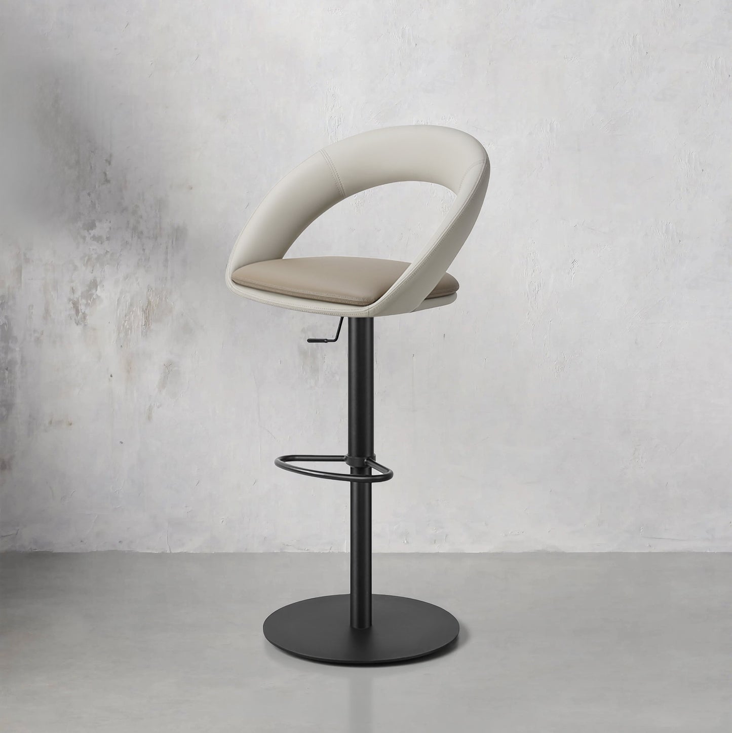 Black Meirou PU Leather bar chair by Heduedmobel with a sleek design and comfortable cushioning.