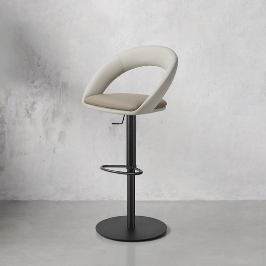 Black Meirou PU Leather bar chair by Heduedmobel with a sleek design and comfortable cushioning.