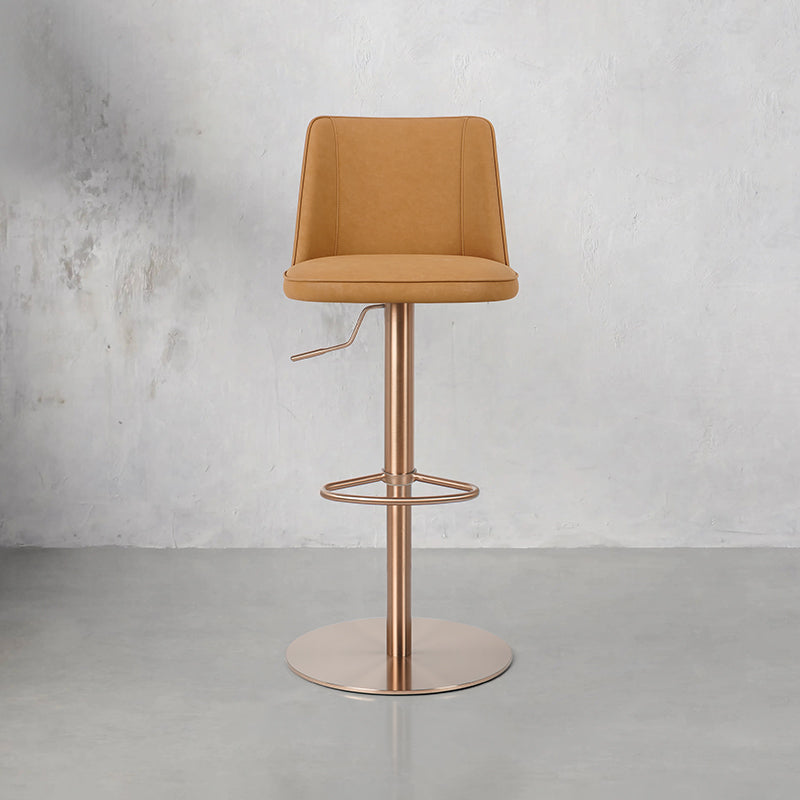 Meibao PU leather bar chair HD-7533 with cushioned seat and backrest, featuring a sleek modern design and sturdy metal legs.