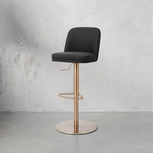 Heduedmobel HD-7507 Meimei PU leather bar chair with sleek design and sturdy metal frame, positioned in a modern interior setting.