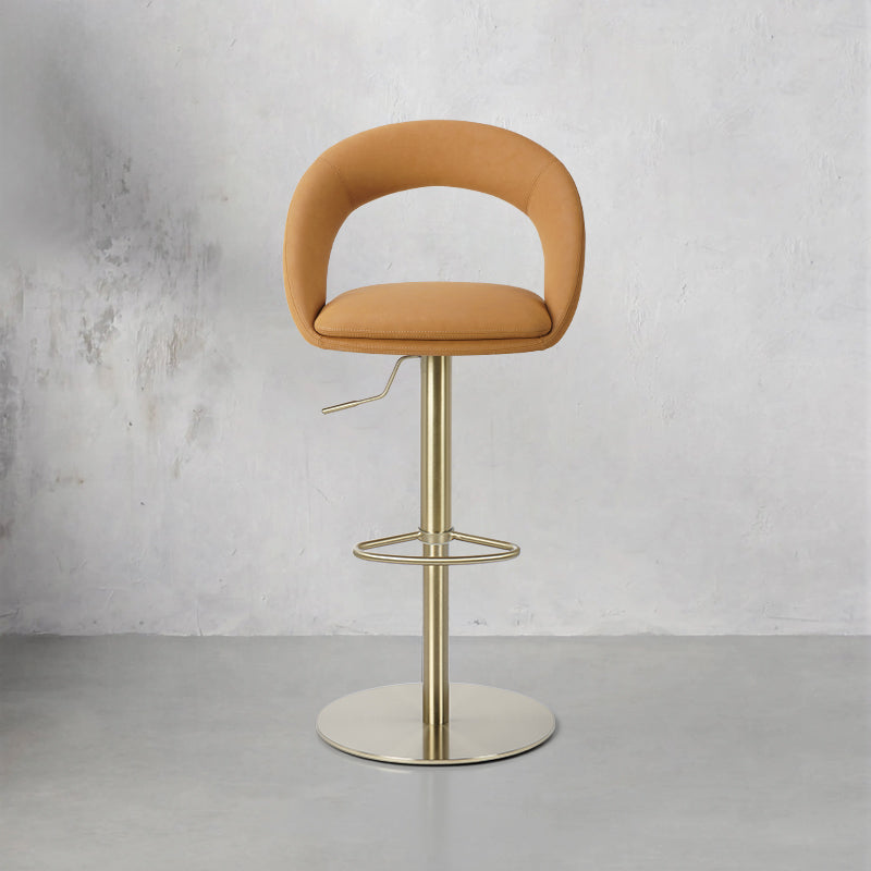 Heduedmobel bar chair in Meirou PU leather, featuring a sleek design and comfortable seating.