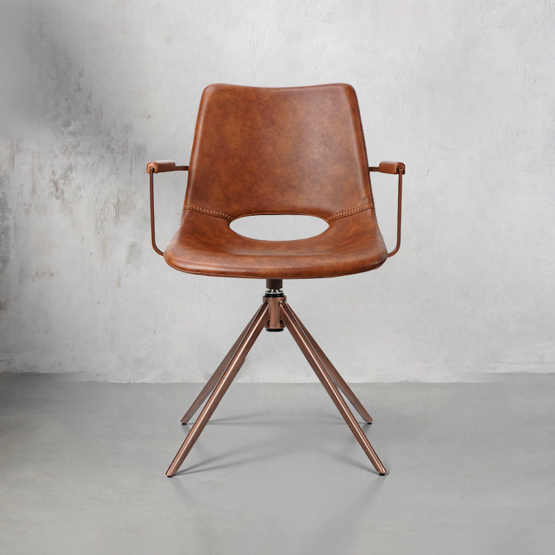 Leisure chair in Crazy Horse PU leather by Heduedmobel, showcasing a stylish design and comfortable seating.