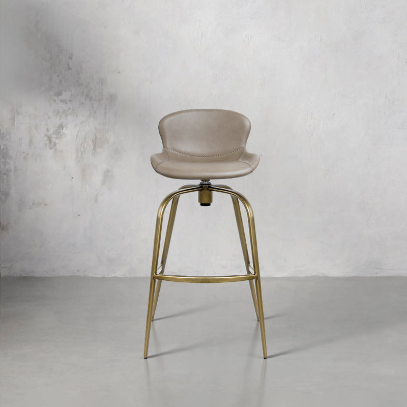 Embossed cowhide bar chair HD-7293 by Heduedmobel, featuring a stylish design and sturdy metal legs.