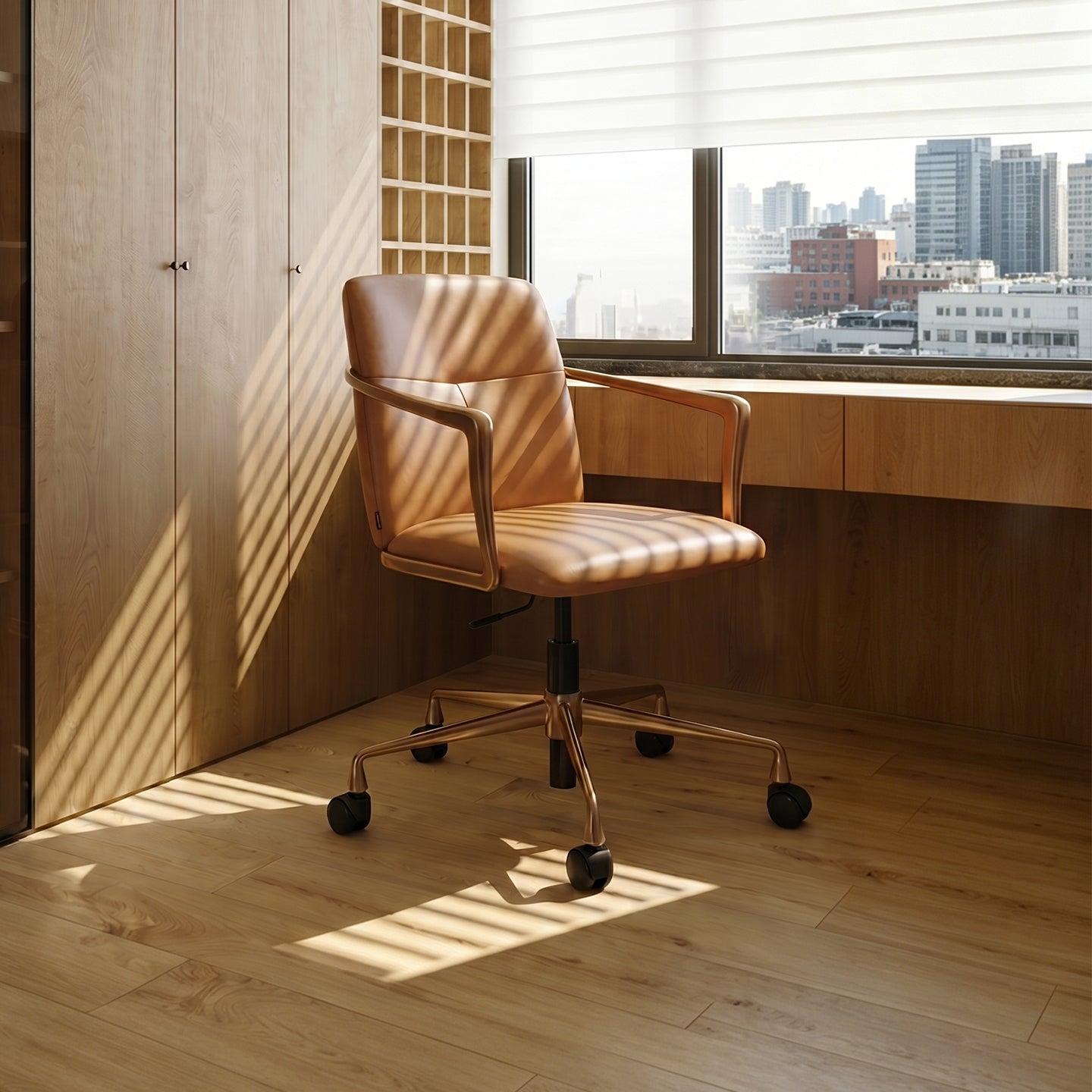 Close-up of Heduedmobel HD-860 Mohair and full grain leather upholstery showing texture and rich leather details.
