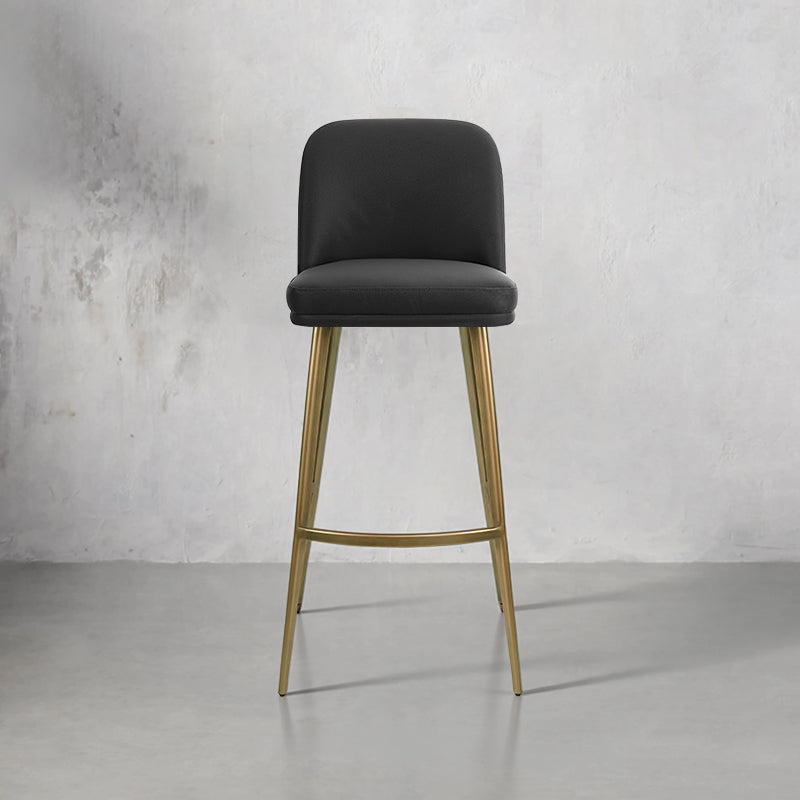Heduedmobel Meimei PU Leather bar chair with high backrest and modern design, shown in a sleek black finish.
