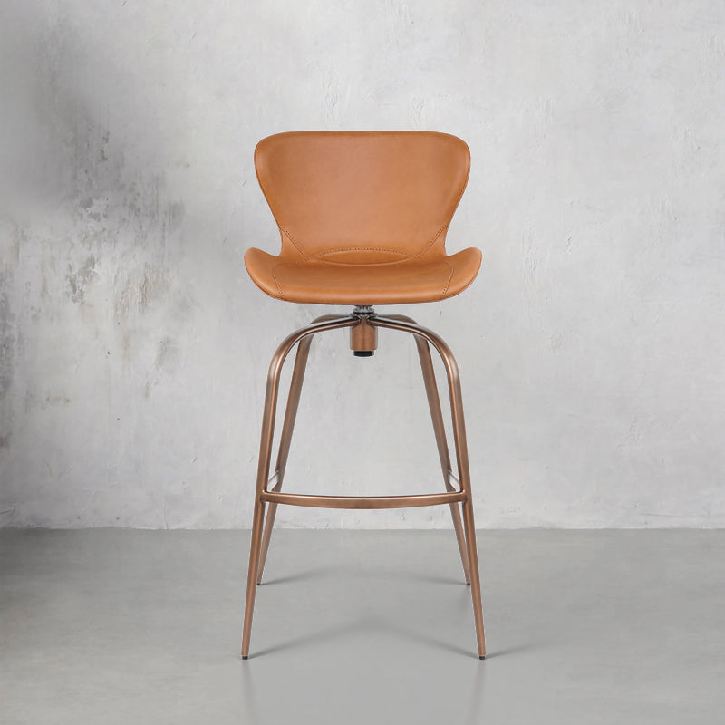 Embossed Cowhide HD-7296 bar chair by Heduedmobel with a stylish design and textured upholstery in a modern setting.