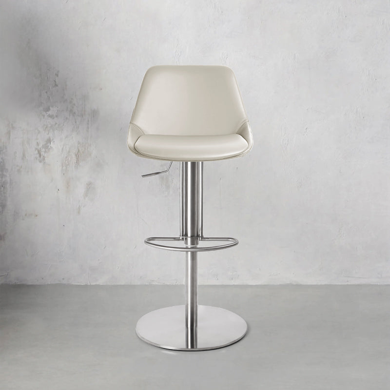 Heduedmobel Meirou PU leather bar chair with cushioned seat and backrest, modern design, in a sleek black finish.