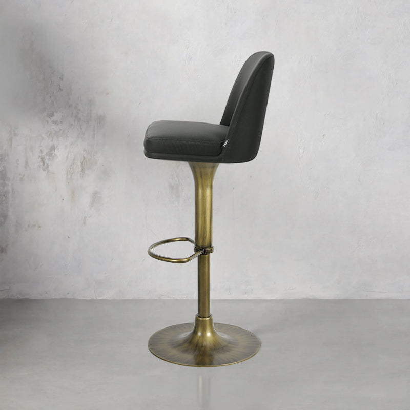 Heduedmobel Meimei PU Leather bar chair with modern design and padded seat, positioned in a stylish interior setting.