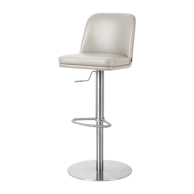 Plain-grain cowhide bar chair HD-7129 by Heduedmobel, featuring a sleek design and comfortable seating.