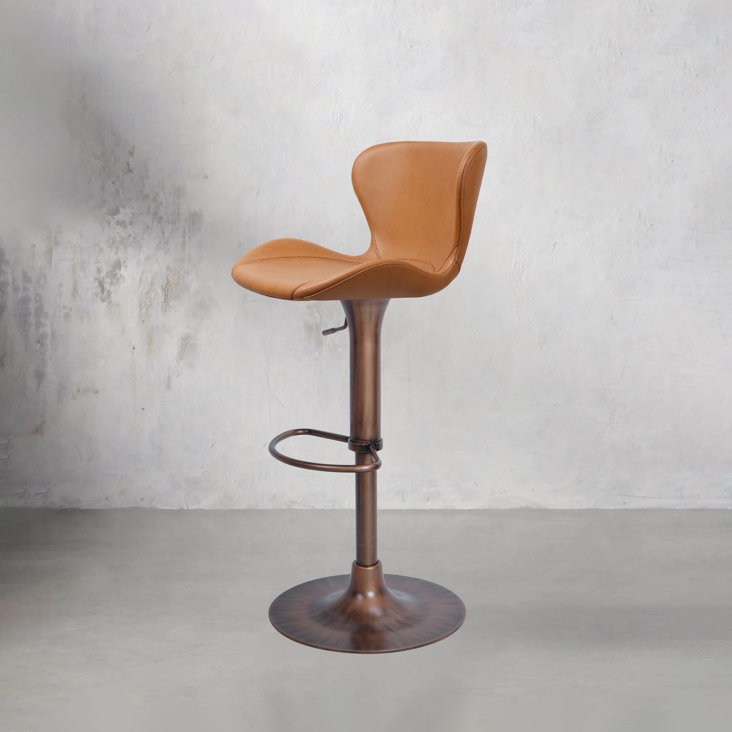 Embossed Cowhide HD-7271 bar chair by Heduen Möbel featuring a stylish design and comfortable seating.