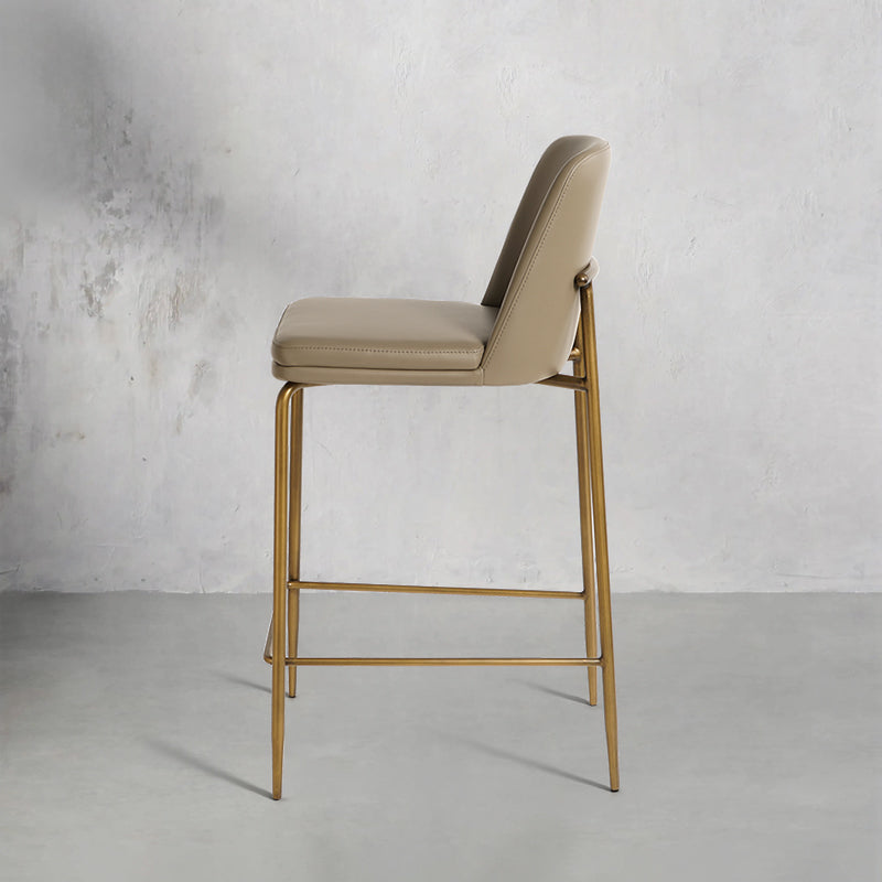 Elegant Meirou PU leather bar chair HD-7131 with a modern design and sturdy base, showcasing rich texture and color.