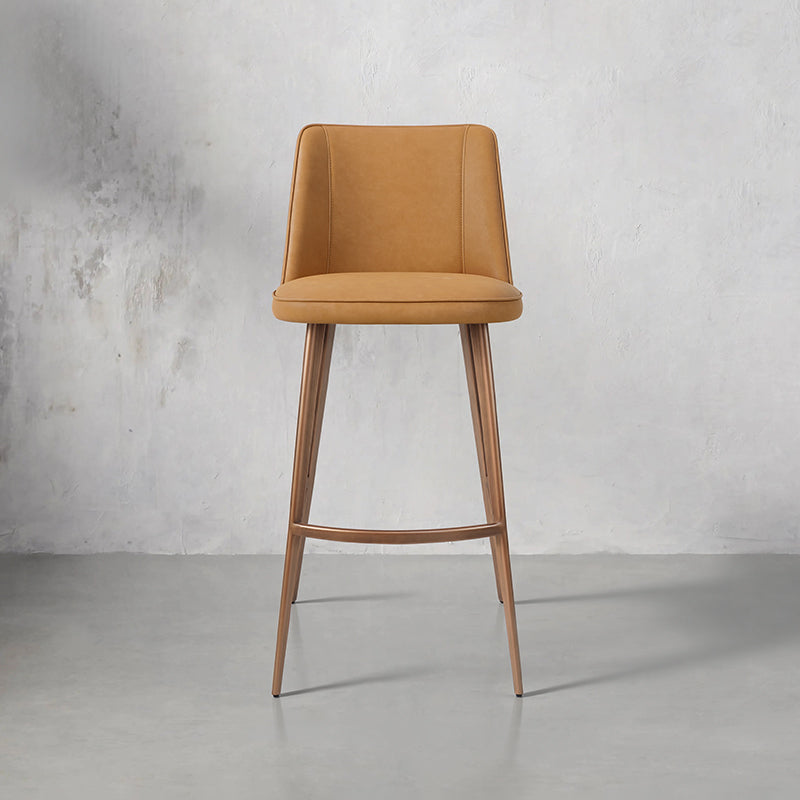Meibao PU leather bar chair HD-7677 with modern design, black finish, and sturdy metal frame for stylish seating.