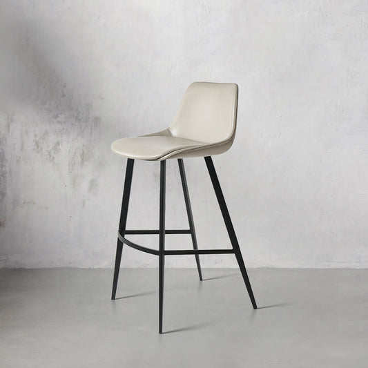 Heduedmobel Meirou PU Leather HD-7525 bar chair with black upholstered seat and sleek metal legs, modern and stylish design