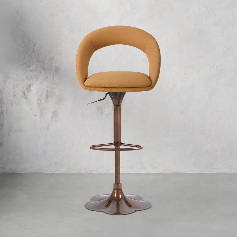 Black Meirou PU leather bar chair by Heduedmobel with sleek design and comfortable seat.