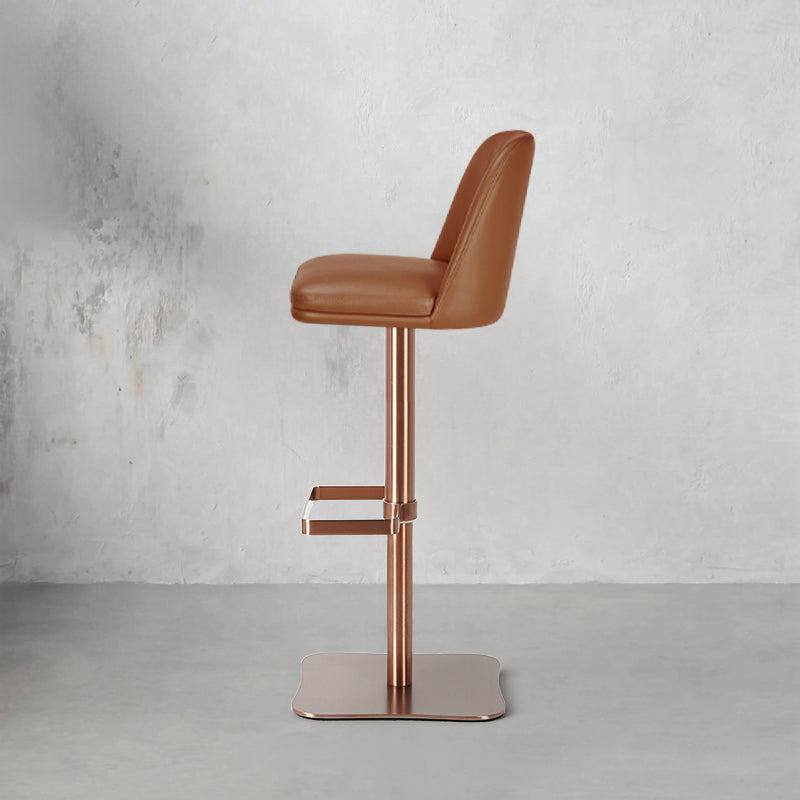 Plain-grain cowhide bar chair HD-7510 by Heduedmobel, featuring a sleek design and comfortable seating.