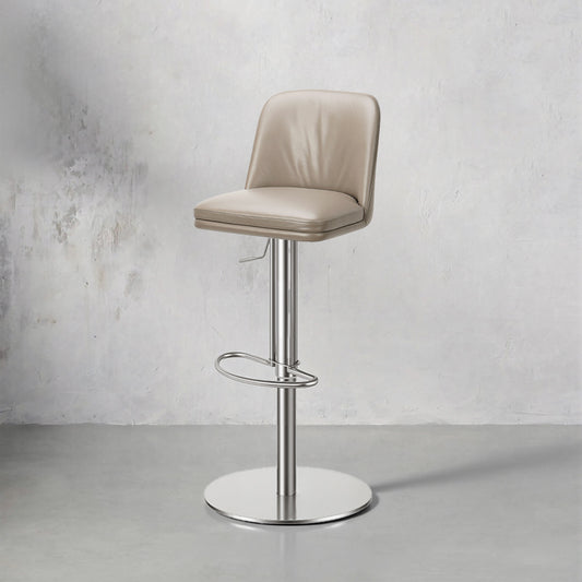 Plain-grain cowhide bar chair HD-7129 by Heduedmobel with a sleek design and comfortable seating.