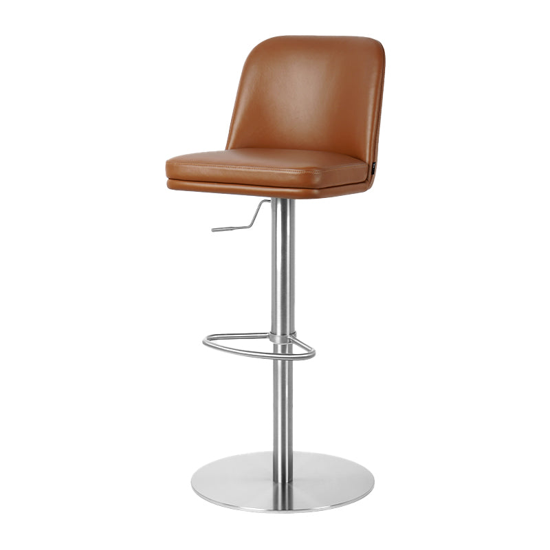 Plain-grain cowhide bar chair HD-7129 by Heduedmobel, featuring a stylish design and comfortable seating.