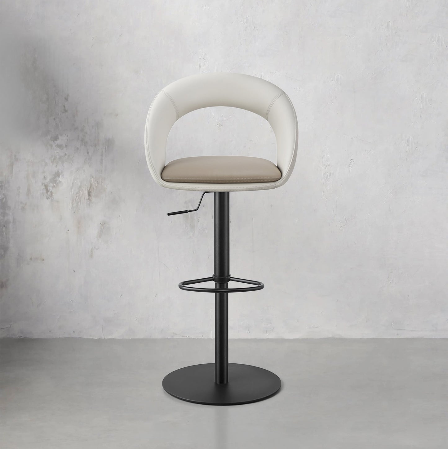Stylish Heduedmobel PU leather bar chair with a sleek design and comfortable seating in a modern setting.