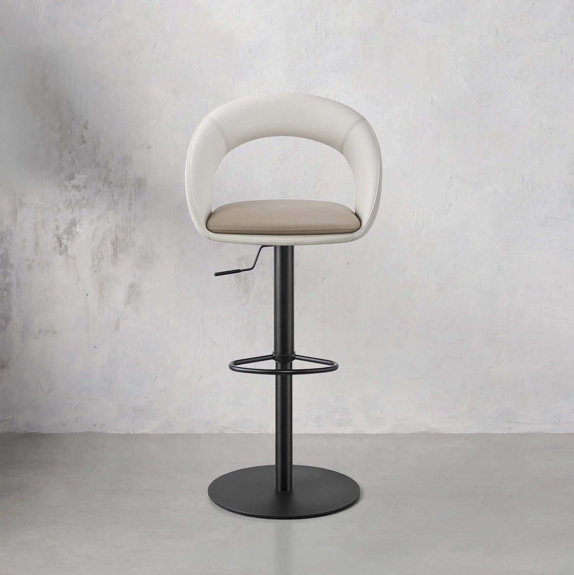 Stylish Heduedmobel PU leather bar chair with a sleek design and comfortable seating in a modern setting.