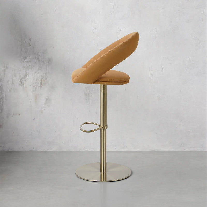 Stylish Heduedmobel bar chair in Meirou PU leather, featuring a sleek design and comfortable padded seat.