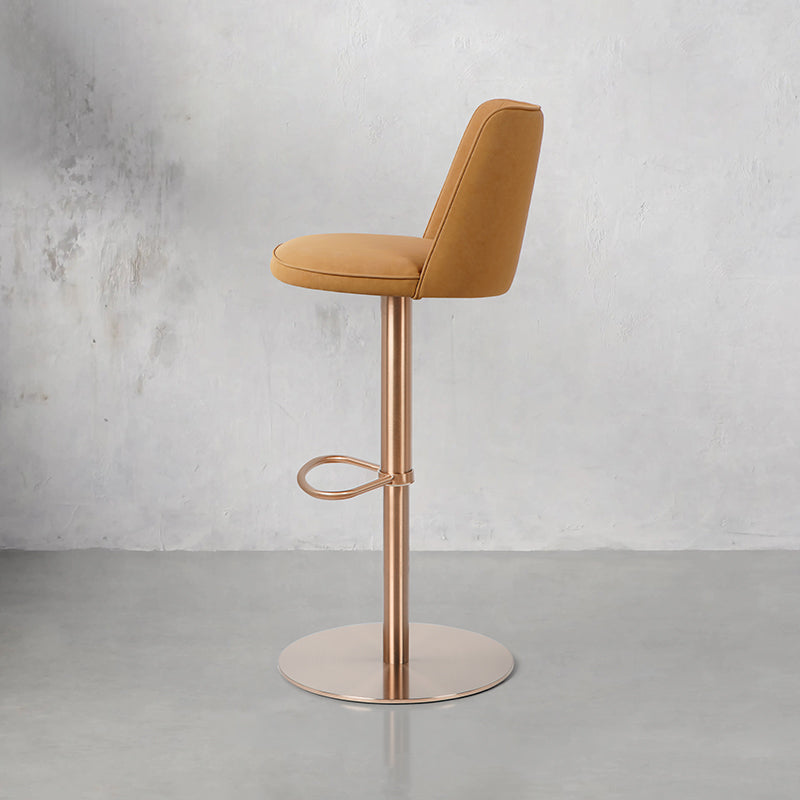 Meibao PU leather bar chair HD-7533 with cushioned seat and backrest, featuring modern design and sturdy metal frame.