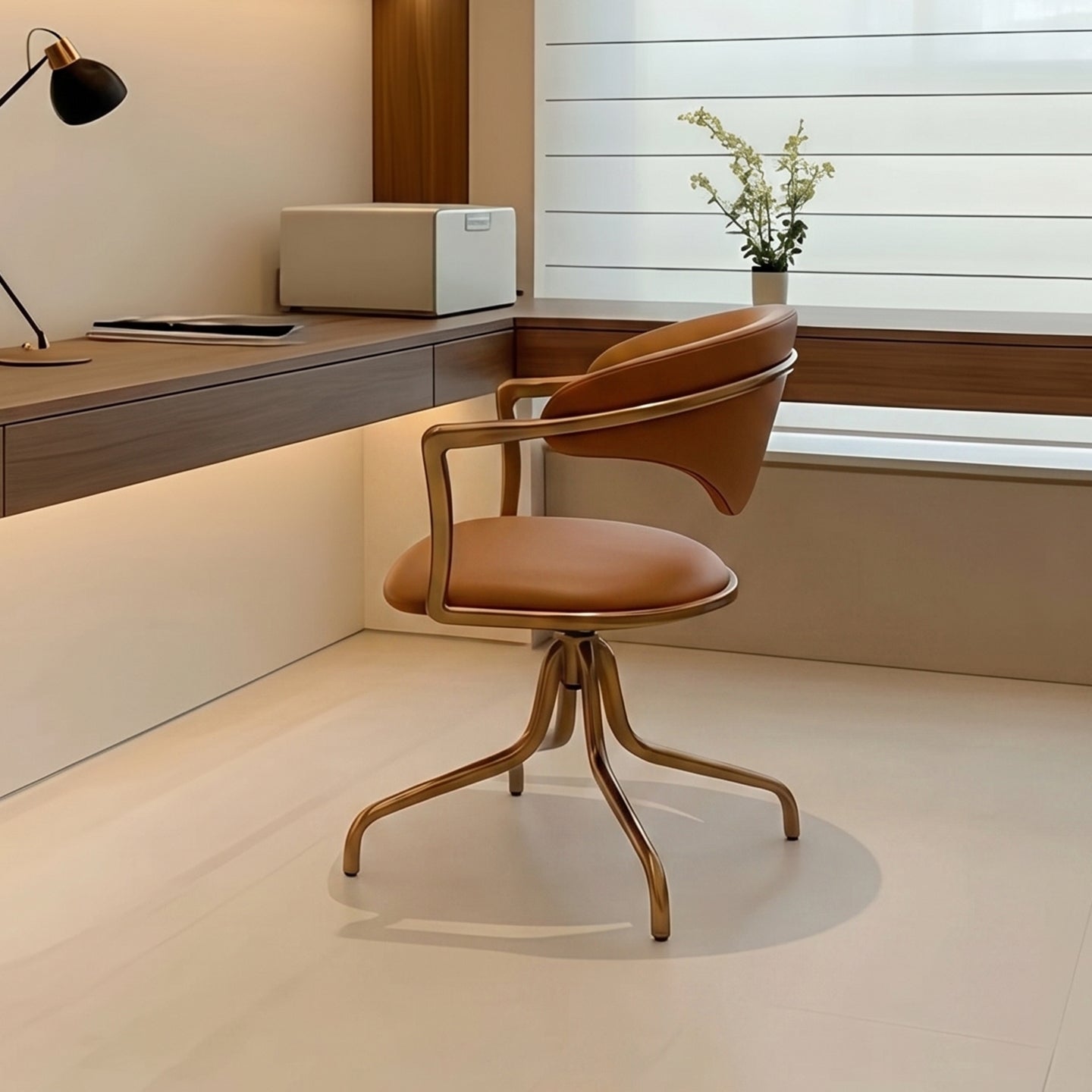 Luxury Heduedmobel Meirou PU leather leisure chair with plain-grain cowhide upholstery, modern and comfortable seating option