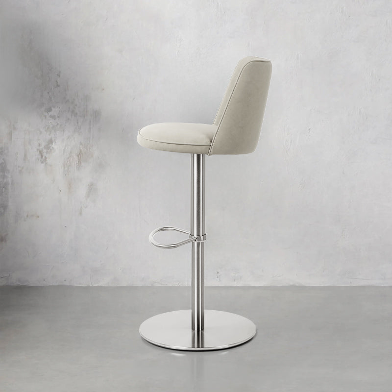 Meibao PU leather bar chair HD-7717 with modern design, cushioned seat, and sturdy metal legs, ideal for home or bar settings.