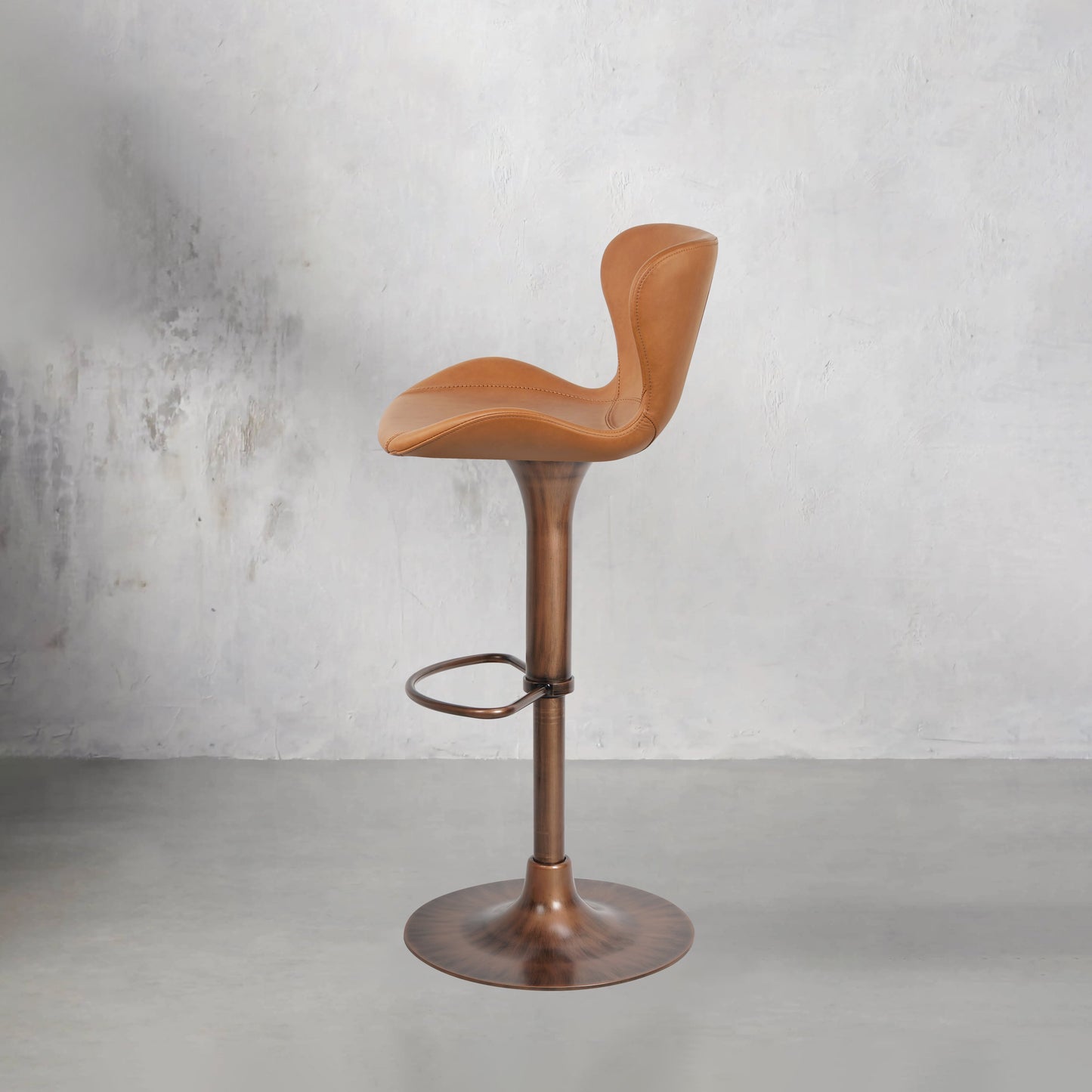 Embossed cowhide bar chair HD-7271 by Heduen Möbel featuring a modern design and sturdy construction.