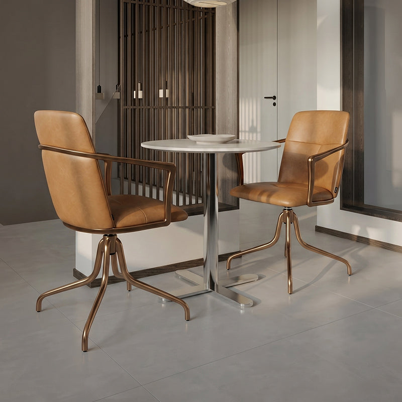 Heduedmobel HD-9120 leisure chair with mohair, Huabao PU leather, and full grain leather upholstery in a modern design.